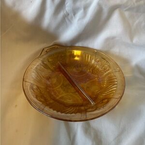 Vintage Amber Glass Ashtray
